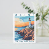 Maine the Pine Tree State Verenigde Staten Briefkaart (Staand voorkant)
