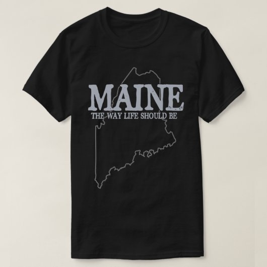 Maine the way of life moet State Pride zijn T-shirt (Design voorkant)
