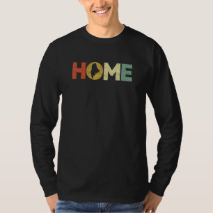 Maine Thuis Staat Kaart Vintage Souvenirs Maine T-shirt