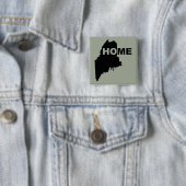 Maine Thuis Weg Van Staat Knop Speld Vierkante Button 5,1 Cm (In situ)