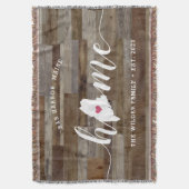 Maine Thuisstaat Persoonlijk Aangepast Landelijke  Deken (Voorkant Verticaal)