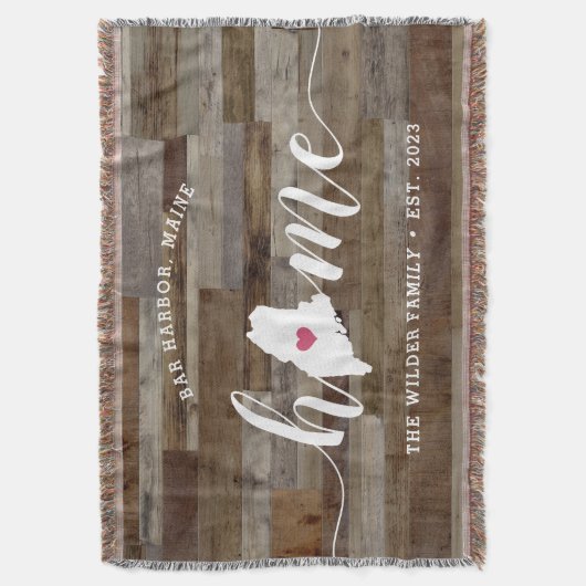 Maine Thuisstaat Persoonlijk Aangepast Landelijke  Deken (Voorkant Verticaal)