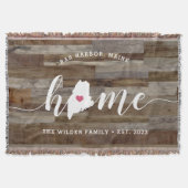 Maine Thuisstaat Persoonlijk Aangepast Landelijke  Deken (Voorkant)