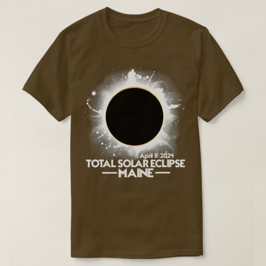Maine Total Solar Eclipse 2024 April 8 America Tot T-shirt (Design voorkant)