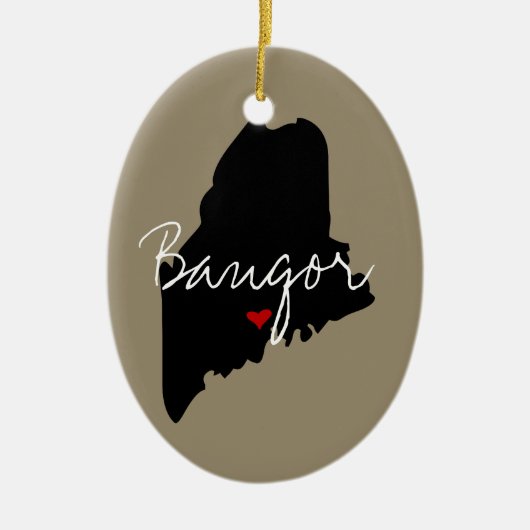 Maine Town Keramisch Ornament (Voorkant)