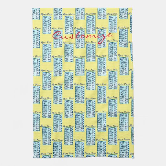 Maine Towns Sign Thunder_Cove Theedoek (Verticaal)