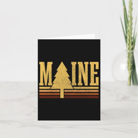 Maine Tree State Pride Camping Hiking Main Kaart (Voorkant)
