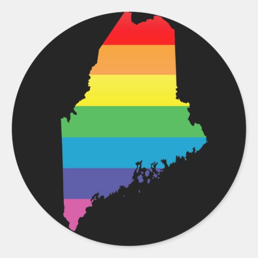 maine trots. ronde sticker (Voorkant)