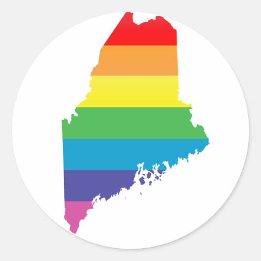 maine trots. ronde sticker (Voorkant)