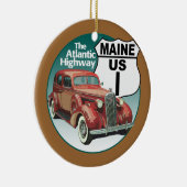 Maine US Route 1 - De Atlantische snelweg Keramisch Ornament (Rechts)