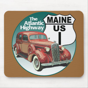 Maine US Route 1 - De Atlantische snelweg Muismat