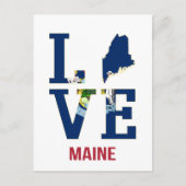Maine US State Love Briefkaart (Voorkant)