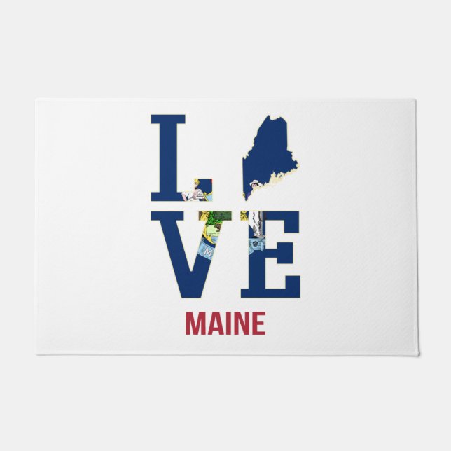 Maine US State Love Deurmat (Voorkant)