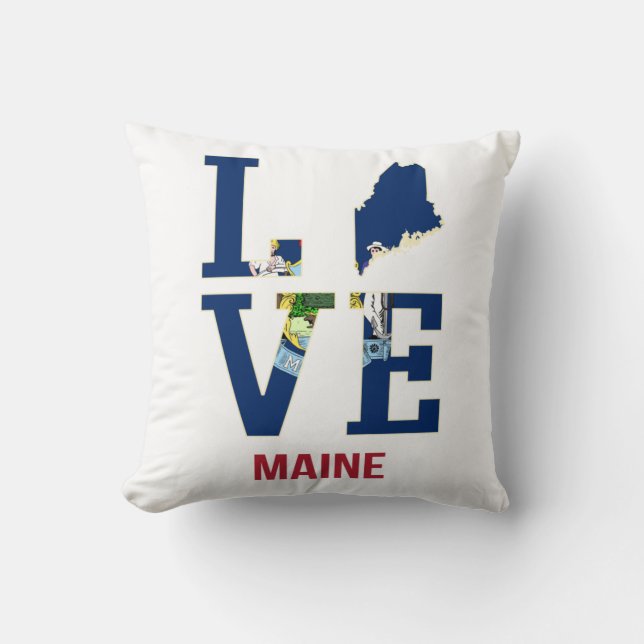 Maine US State Love Kussen (Voorkant)