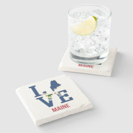 Maine US State Love Stenen Onderzetter