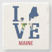 Maine US State Love Stenen Onderzetter (Voorkant)