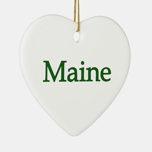 Maine USA Logo Keramisch Ornament (Rechts)
