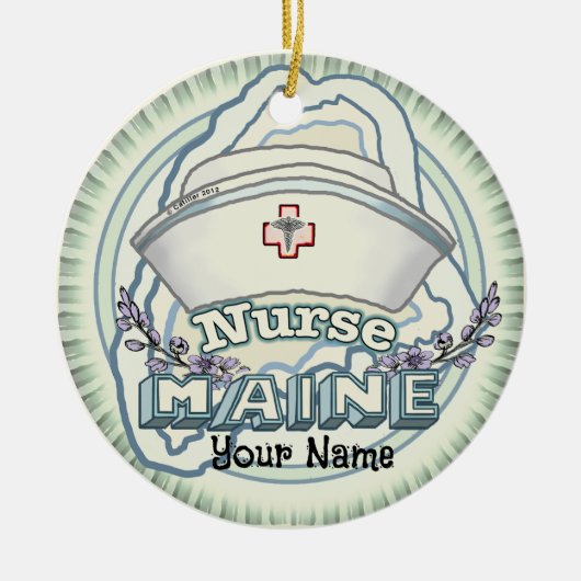 Maine Verpleegster Keramisch Ornament (Voorkant)