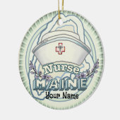 Maine Verpleegster Keramisch Ornament (Links)