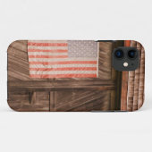 Maine, vervaagde Amerikaanse vlag op deur van oude Case-Mate iPhone Case (Achterkant (horizontaal))