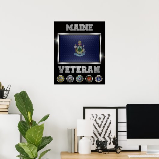 Maine Veteran poster (Thuiskantoor)