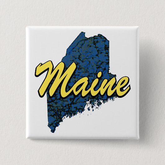 Maine Vierkante Button 5,1 Cm (Voorkant)