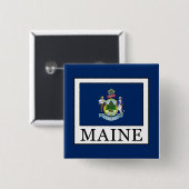 Maine Vierkante Button 5,1 Cm (Voorkant /achterkant)