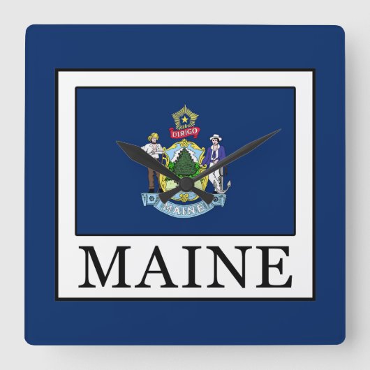 Maine Vierkante Klok (Voorkant)