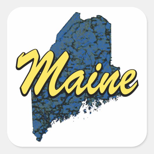 Maine Vierkante Sticker (Voorkant)