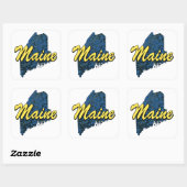 Maine Vierkante Sticker (Vel)
