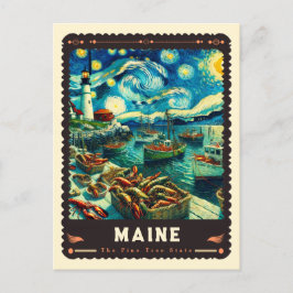 Maine | Vincent van Gogh geïnspireerd Briefkaart