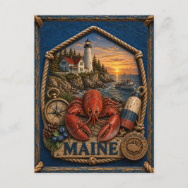 Maine Vintage Reisansichtkaart Briefkaart