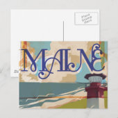 Maine Vintage Reisposter Briefkaart (Voorkant / Achterkant)