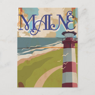 Maine Vintage Reisposter Briefkaart