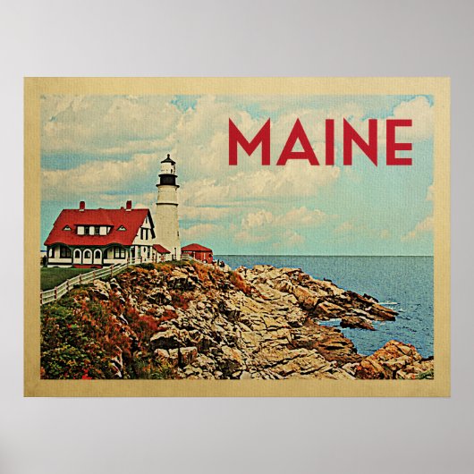 Maine Vintage Travel Poster (Voorkant)