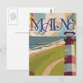 Maine Vintage Travel Poster Briefkaart (Voorkant / Achterkant)