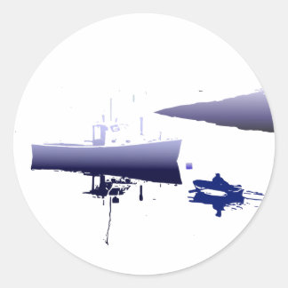 Maine visser ronde sticker