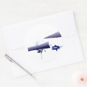 Maine visser ronde sticker (Envelop)