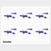 Maine visser ronde sticker (Vel)