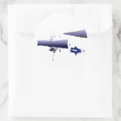 Maine visser ronde sticker (Tas)