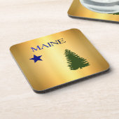 Maine-vlag (1901) bier onderzetter (Linkerzijde)