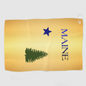 Maine-vlag (1901) golfhanddoek (Horizontaal)