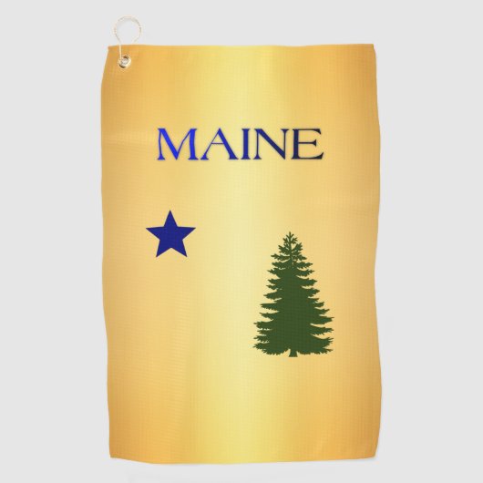 Maine-vlag (1901) golfhanddoek (Voorkant)