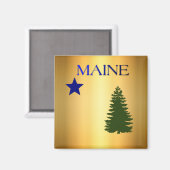 Maine-vlag (1901) magneet (Voorkant / Achterkant)
