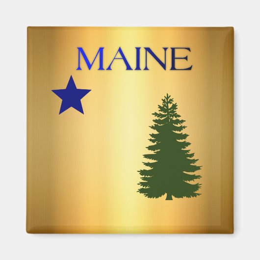 Maine-vlag (1901) magneet (Voorkant)