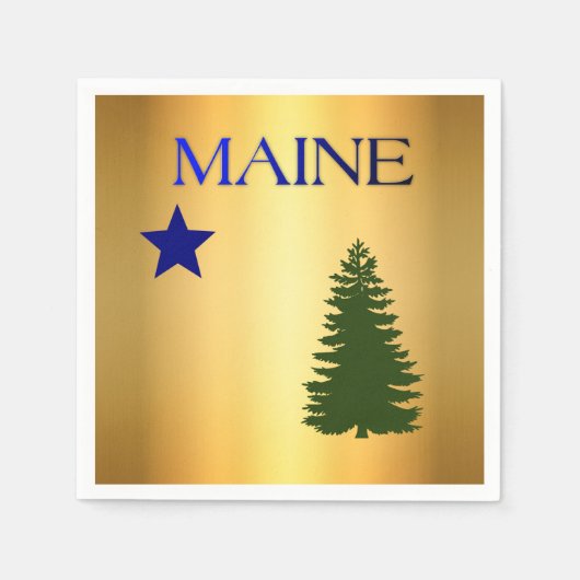 Maine-vlag (1901) servet (Voorkant)