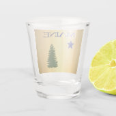 Maine-vlag (1901) shot glas (Achterkant)