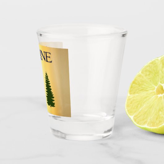 Maine-vlag (1901) shot glas (Rechts)