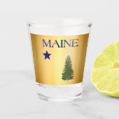 Maine-vlag (1901) shot glas (Voorkant)