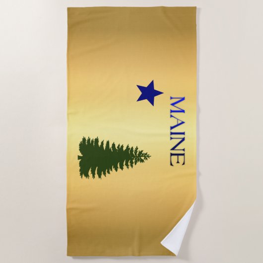 Maine-vlag (1901) strandlaken (Voorkant)